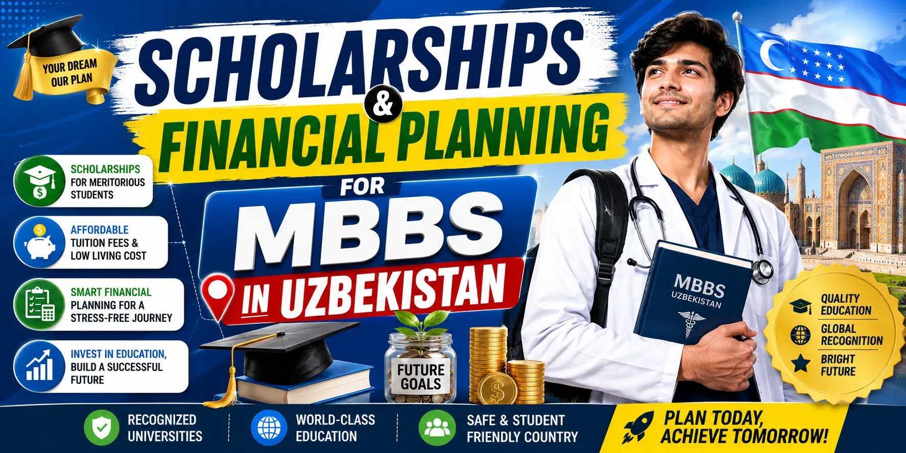 Scholarships and Financial Planning for MBBS in Uzbekistan